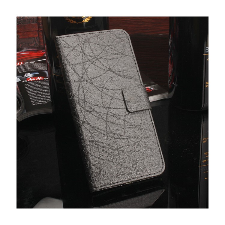 Lines Grain Leather Stand Case for Google Pixel XL - Black-1