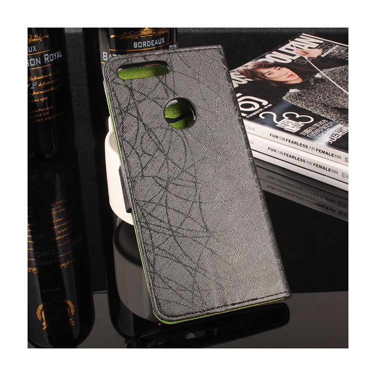 Lines Grain Leather Stand Case for Google Pixel XL - Black-2