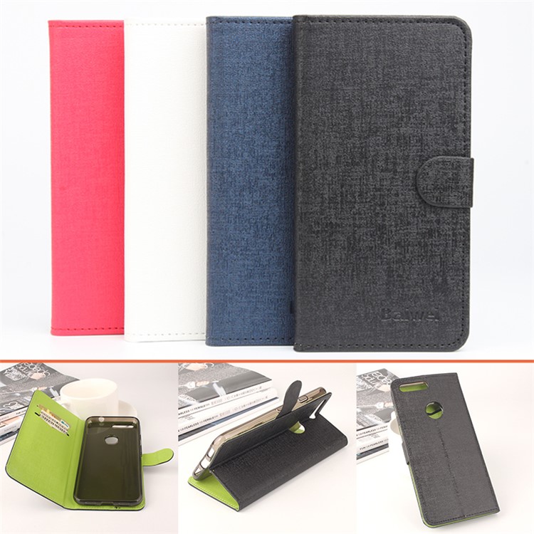 BAIWEI Contrast Color Leather Card Holder Case for Google Pixel XL - Black-6