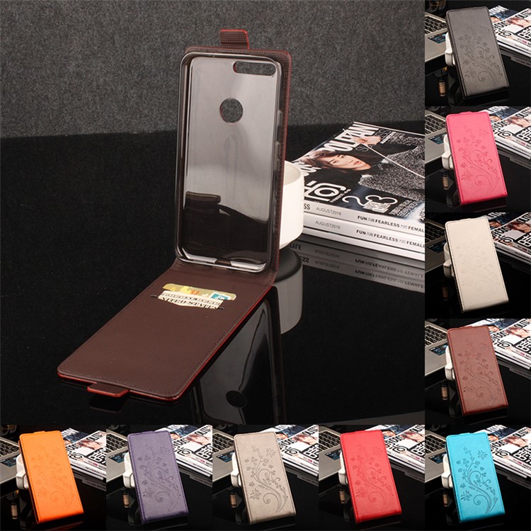 Vertical Flip Imprint Floral Butterfly Leather Case with 2 Card Slots for Google Pixel XL - Black-4