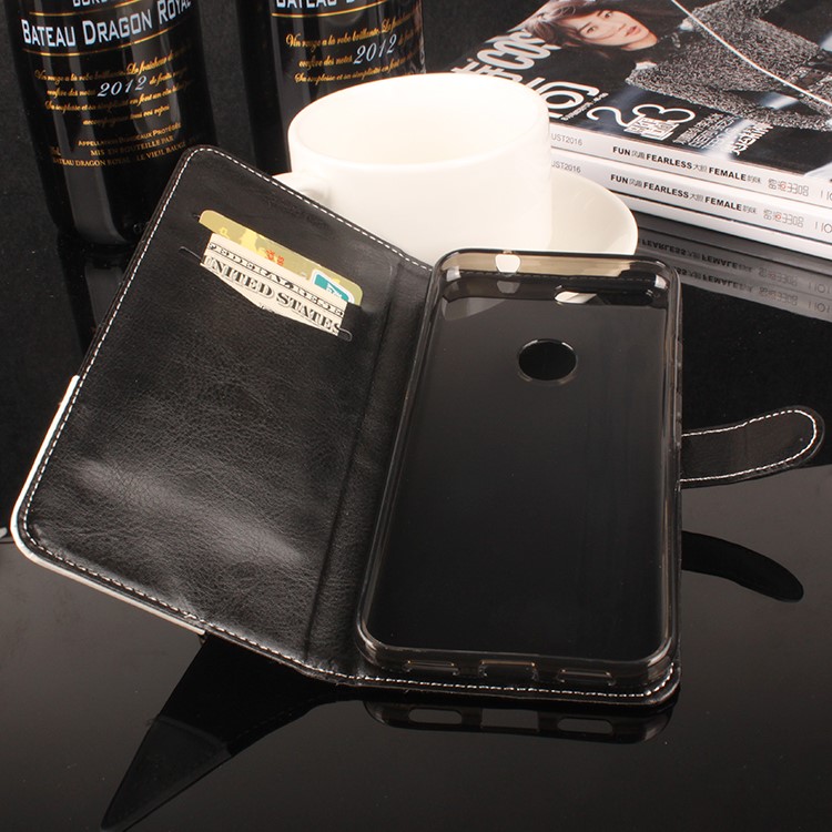 Crazy Horse Bi-color Stand Leather Case for Google Pixel XL - Black-3