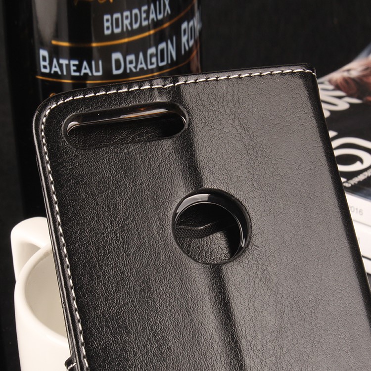 Crazy Horse Bi-color Stand Leather Case for Google Pixel XL - Black-5