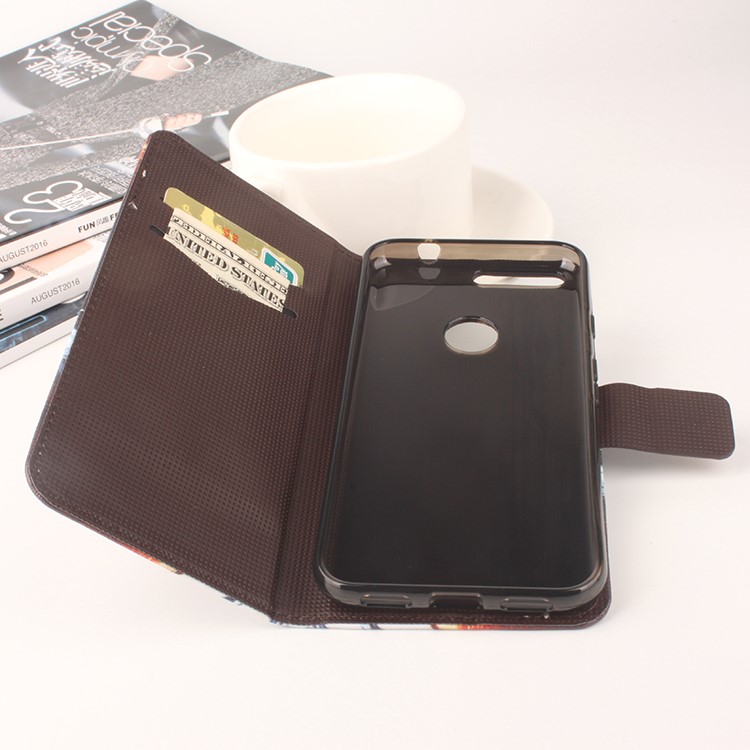 Pattern Printing Flip Leather Stand Case for Google Pixel XL - Blue Butterfly-5