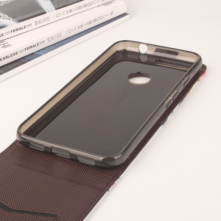 Vertical Flip Card Holder Leather Case for Google Pixel XL - Blue Butterfly-5