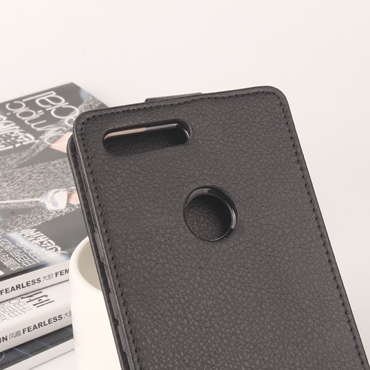 LINGMAO Lychee Skin Leather Vertical Case for Google Pixel XL - Black-7