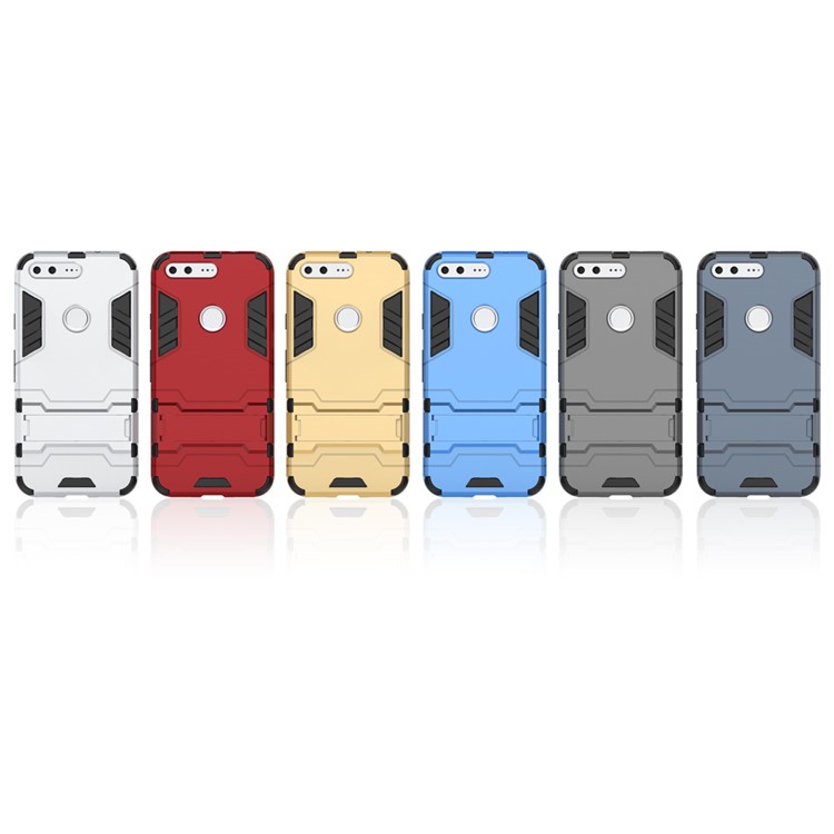 Hybrid Kickstand PC + TPU Case Accessory for Google Pixel - Baby Blue-3