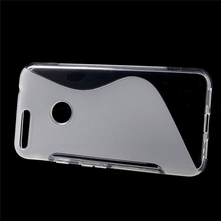 S Shape TPU Cover Case for Google Pixel XL - Transparent-2