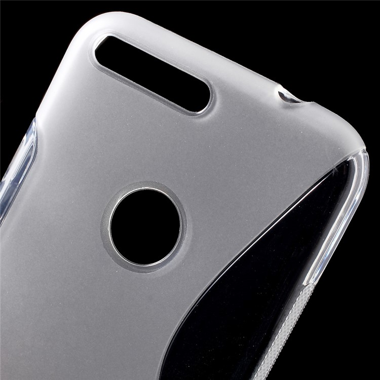 S Shape TPU Cover Case for Google Pixel XL - Transparent-4