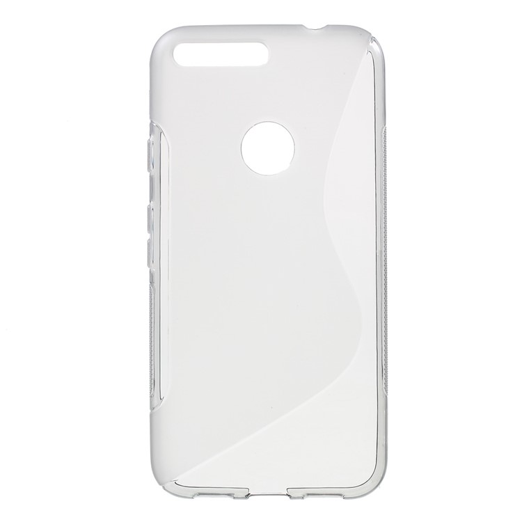 S Shape TPU Cover Case for Google Pixel XL - Grey-1
