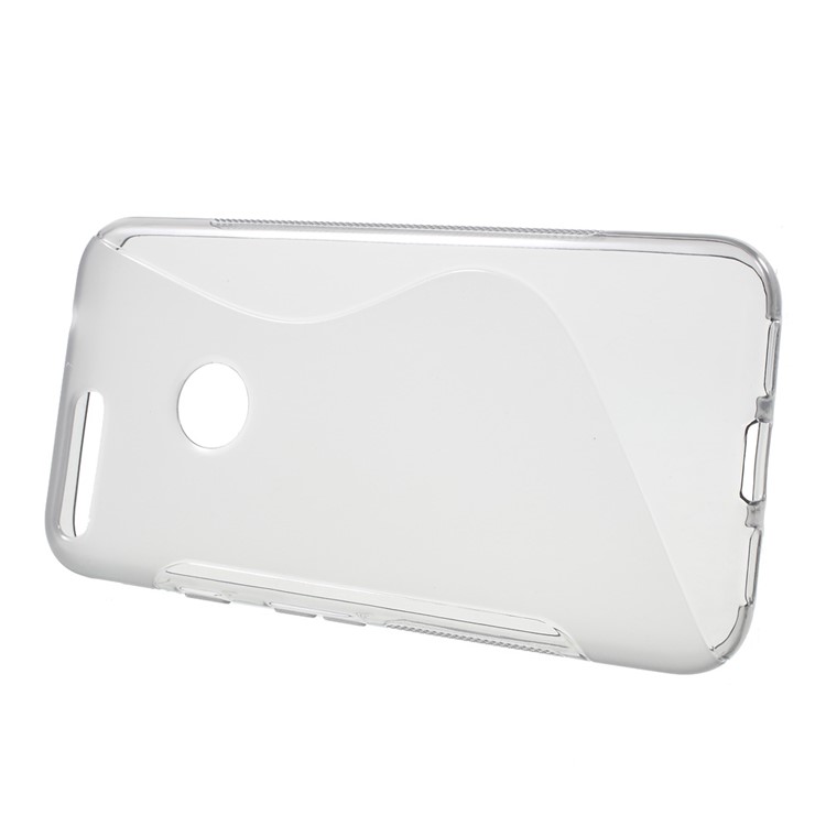 S Shape TPU Cover Case for Google Pixel XL - Grey-2