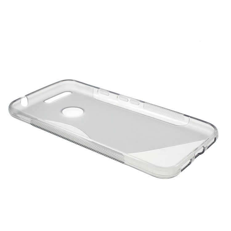 S Shape TPU Cover Case for Google Pixel XL - Grey-3