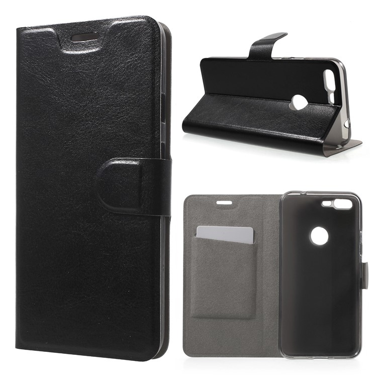 Crazy Horse Leather Card Slot Case for Google Pixel XL - Black-1