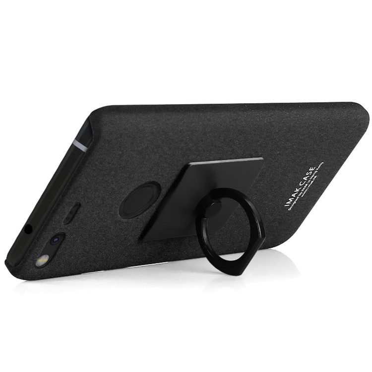 IMAK Ring Finger Grip Matte PC Case + Screen Protector for Google Pixel - Black-3