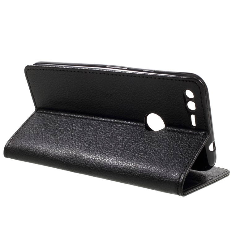 Lychee Grain Wallet Stand Leather Phone Case for Google Pixel XL - Black-5