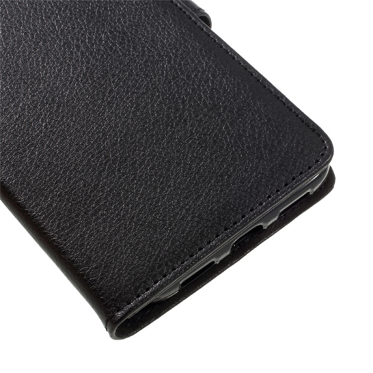 Lychee Grain Wallet Stand Leather Phone Case for Google Pixel XL - Black-7