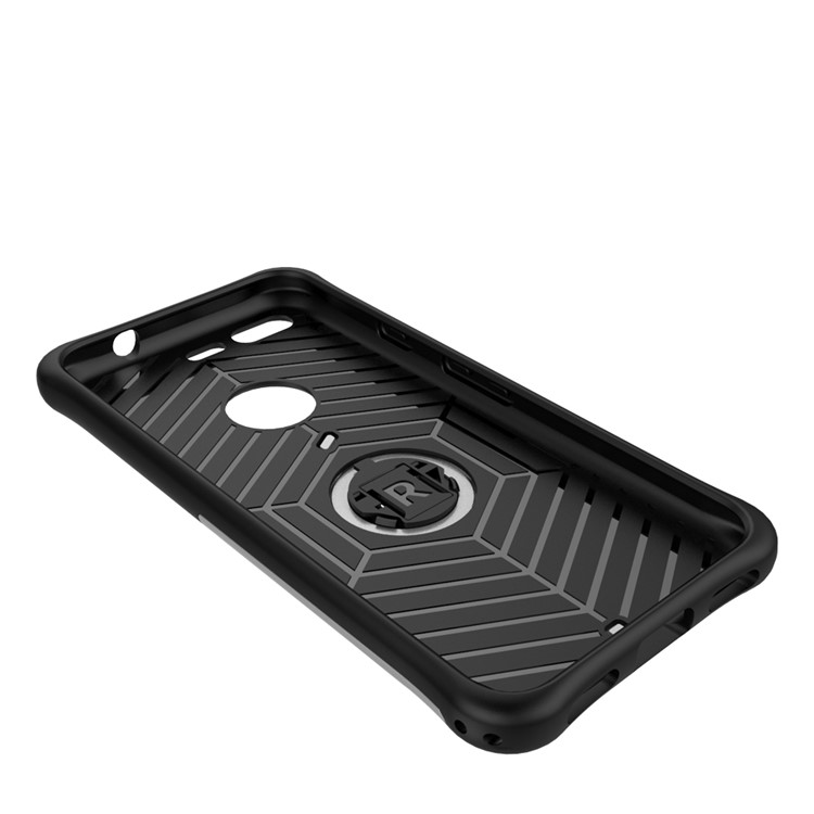 Armor PC + TPU Hybrid Case with Kickstand for Google Pixel - Silver-11