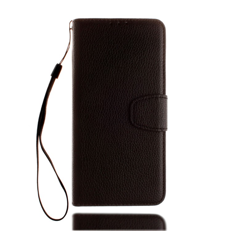 Litchi Skin Leather Wallet Case Mobile Cover for Google Pixel - Black-2