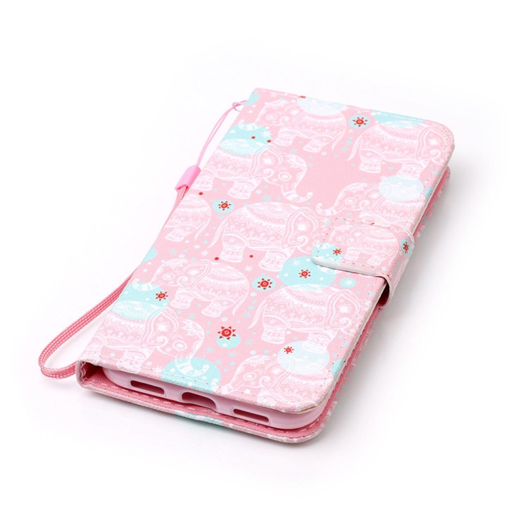 Wallet Leather Stand Case for Google Pixel - Elephant Pattern-5