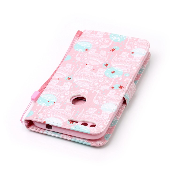 Wallet Leather Stand Case for Google Pixel - Elephant Pattern-6