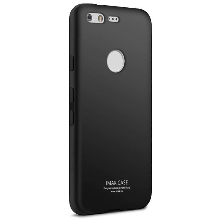 IMAK Silky Anti-scratch TPU Phone Case for Google Pixel XL + Screen Protector Film - Metal Black-2