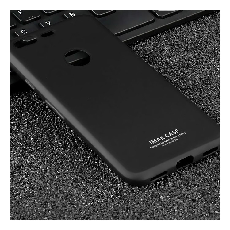 IMAK Silky Anti-scratch TPU Phone Case for Google Pixel XL + Screen Protector Film - Metal Black-9