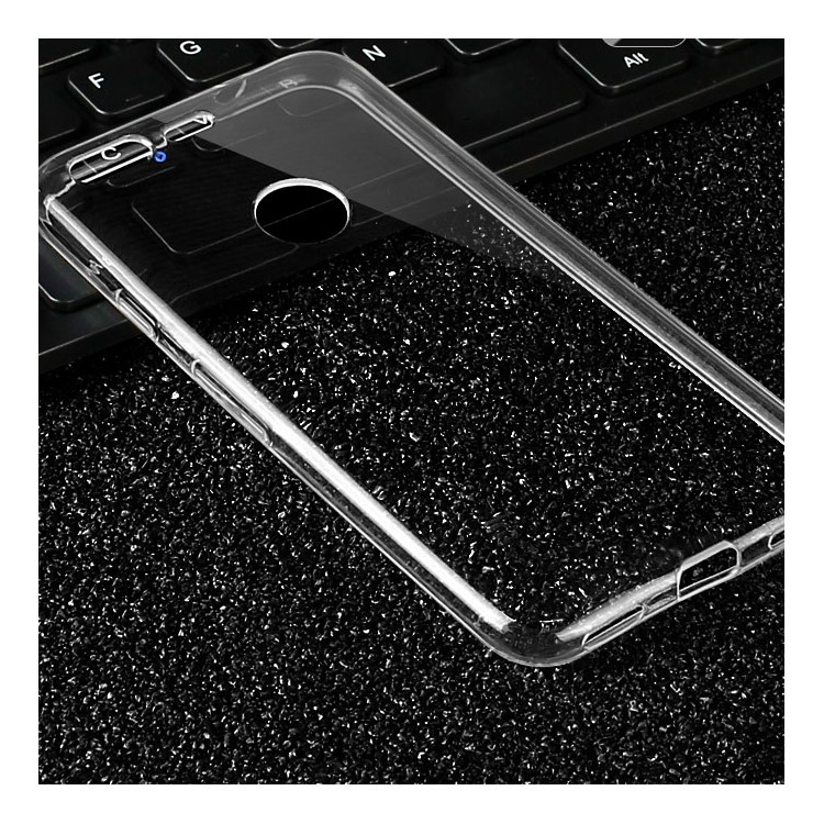 IMAK Glossy Clear TPU Mobile Phone Shell for Google Pixel XL + Screen Protector Film - Transparent-9
