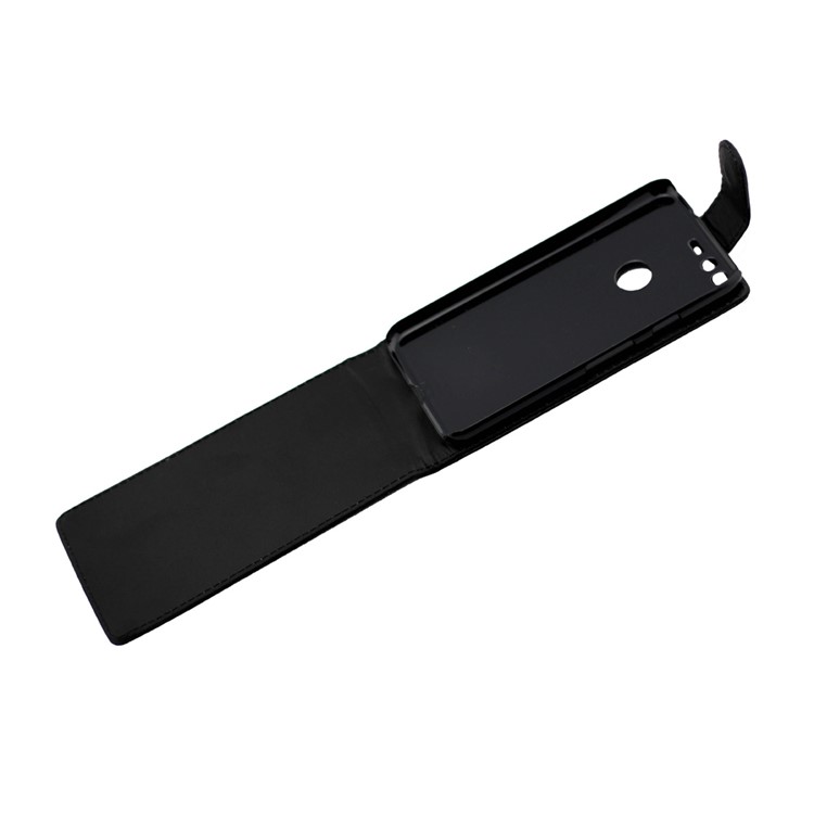 Vertical Flip Google Pixel Leather Case - Black-5