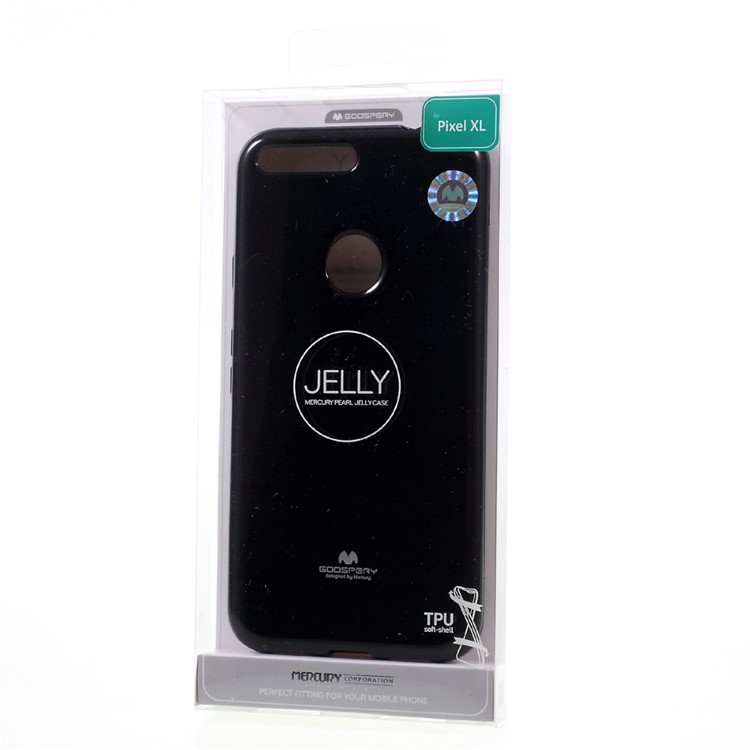 MERCURY GOOSPERY Glitter Powder Jelly TPU Case for Google Pixel XL - Black-8