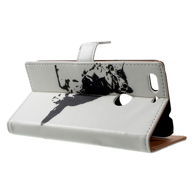 Pattern Printing Leather Wallet Flip Case for Google Pixel - Lovely Cat-3