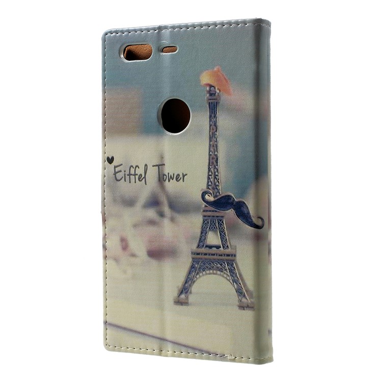 Pattern Printing Leather Stand Protective Case for Google Pixel - Eiffel Tower-2