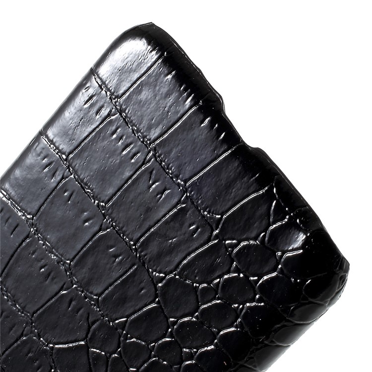 Leather Coated Hard PC Phone Case for Google Pixel XL - Crocodile Texture / Black-5