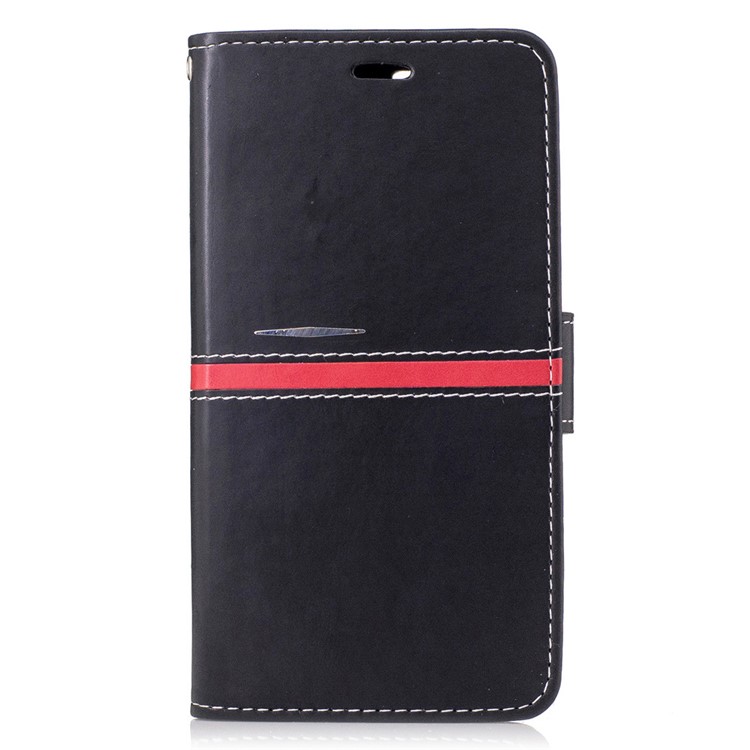 Graceful Series Stitching Leather Wallet Case with Hand Strap for Google Pixel XL - Black-1