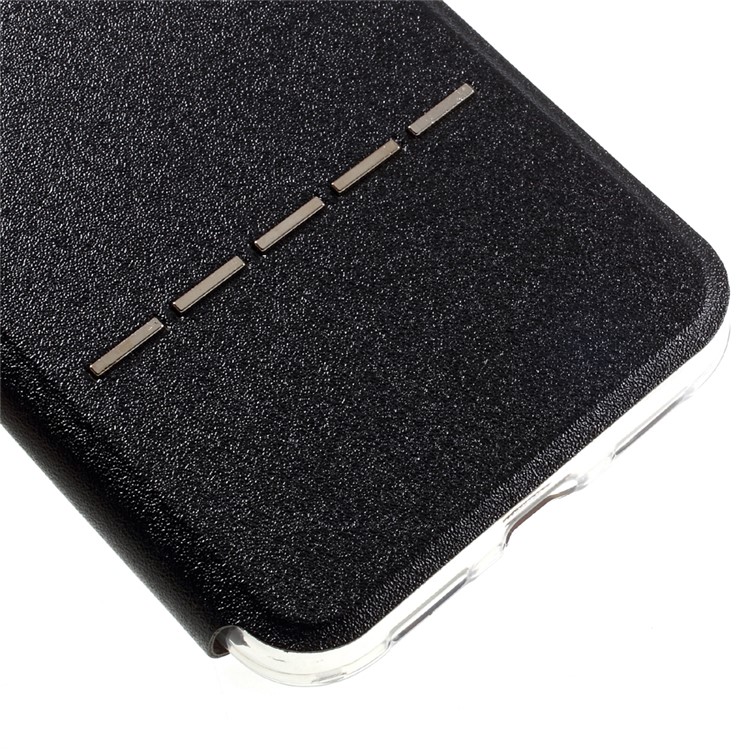 Slide Answer View Window Leather Phone Case for Google Pixel XL - Black-7