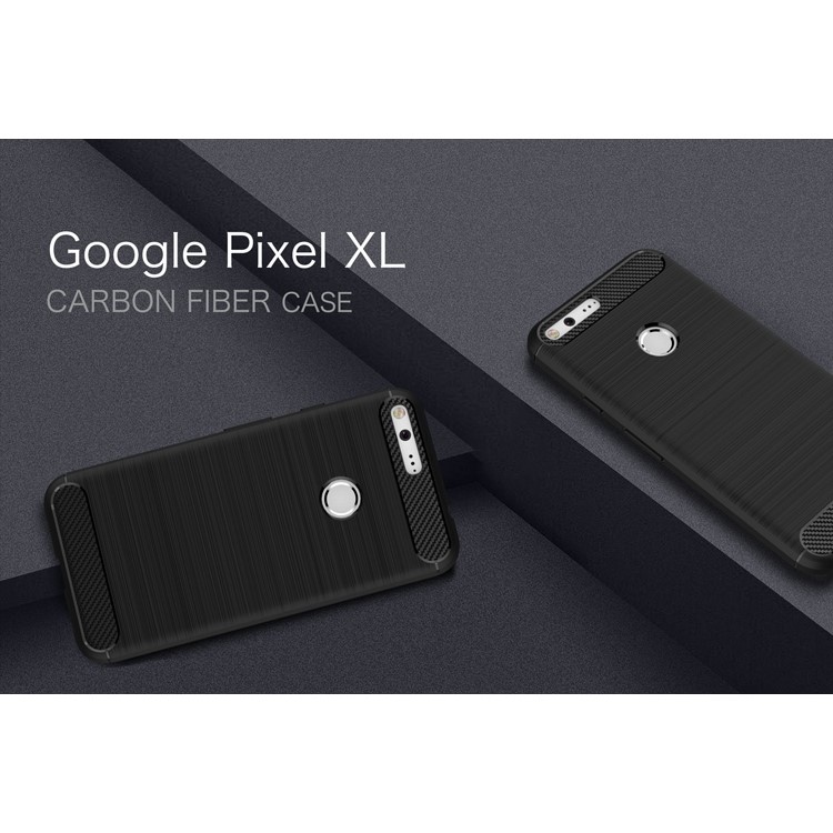 Carbon Fibre Brushed TPU Shell for Google Pixel XL - Black-2