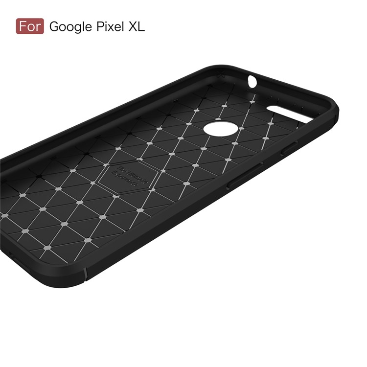 Carbon Fibre Brushed TPU Shell for Google Pixel XL - Black-6