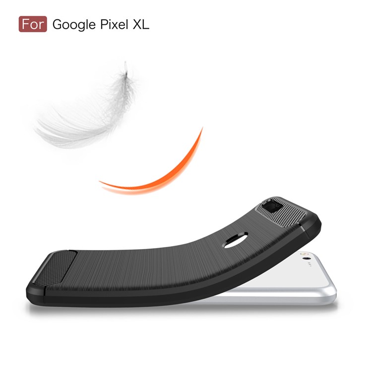 Carbon Fibre Brushed TPU Shell for Google Pixel XL - Black-8