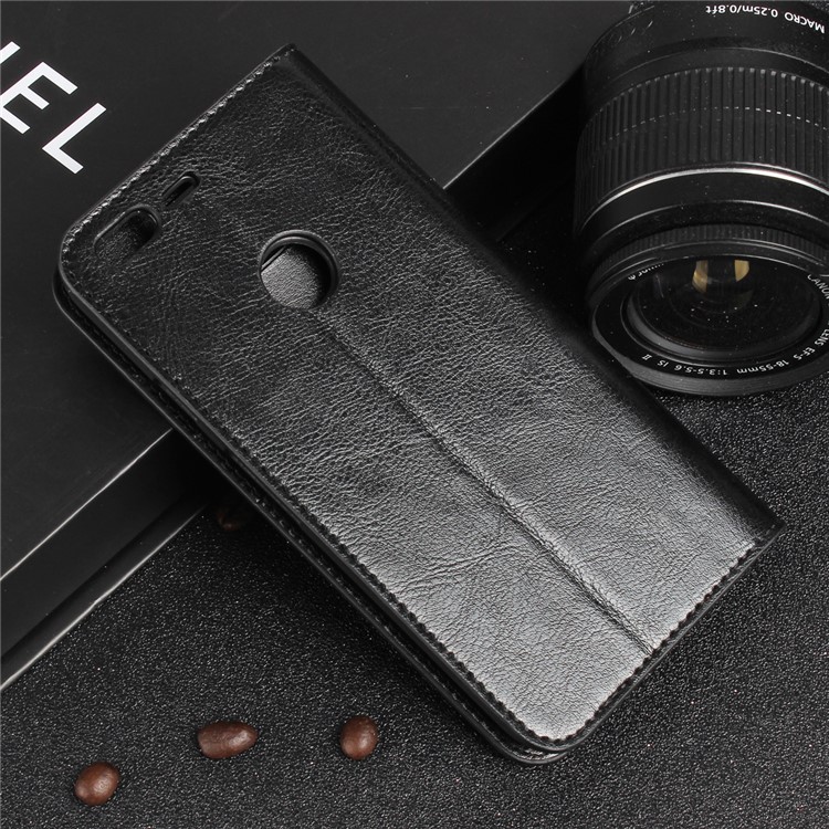 Crazy Horse Genuine Leather Wallet Mobile Case for Google Pixel - Black-11