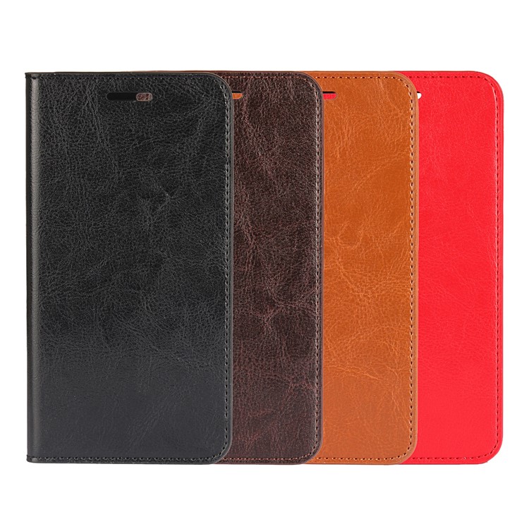 Crazy Horse Genuine Leather Wallet Mobile Case for Google Pixel - Black-12