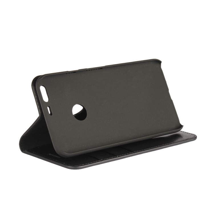 Crazy Horse Genuine Leather Wallet Mobile Case for Google Pixel - Black-2