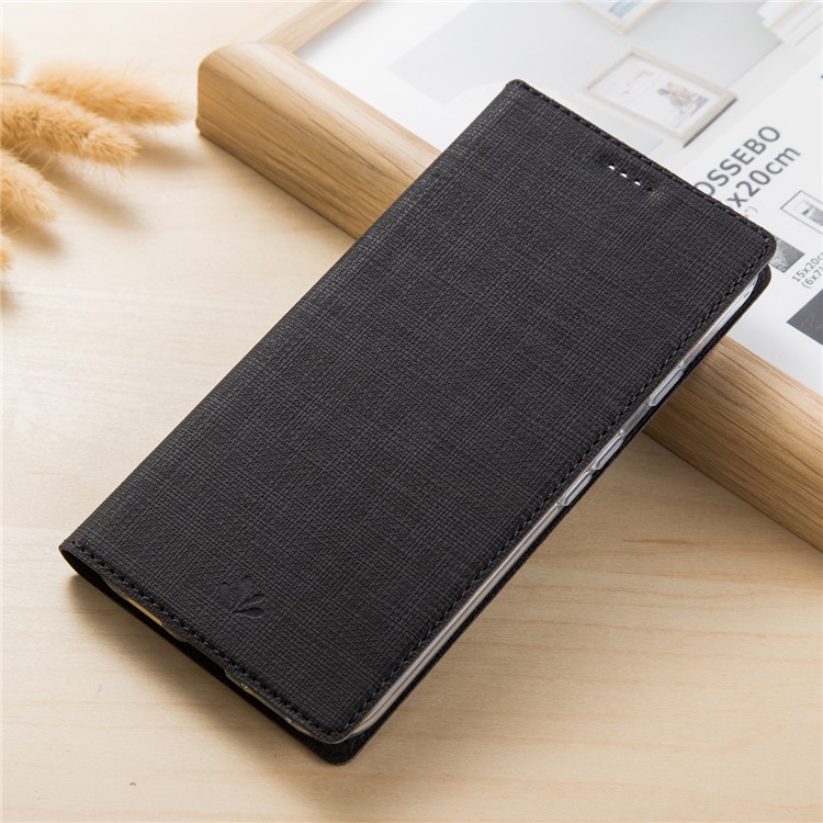 VILI DMX Style Auto-absorbed Cross Texture Leather Stand Case with Card Slot for Google Pixel 5.0 - Black-1