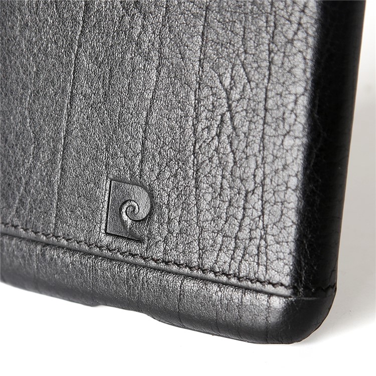 PIERRE CARDIN Stitched Genuine Leather Coated Hard Back Case for Google Pixel XL - Black-5