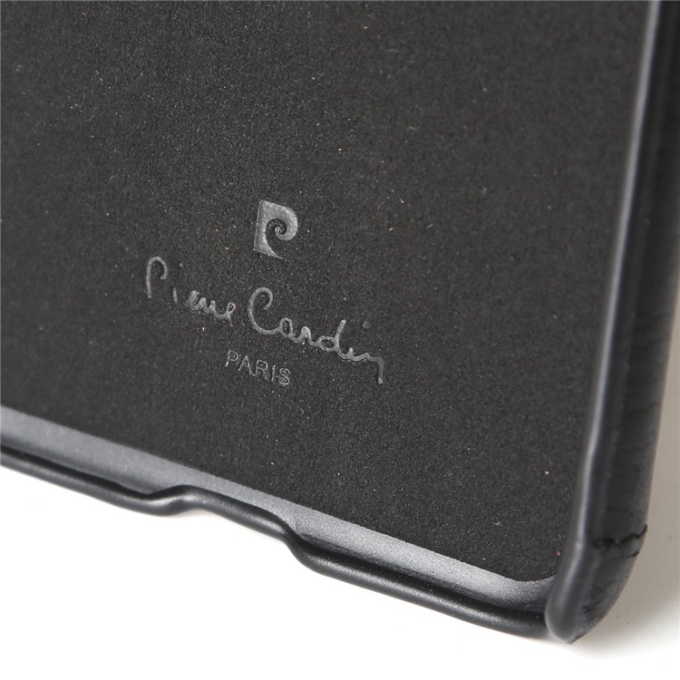 PIERRE CARDIN Stitched Genuine Leather Coated Hard Back Case for Google Pixel XL - Black-6