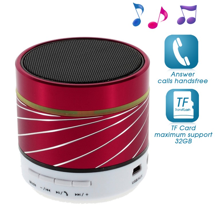 

Red Gaoke S07 Metal Bluetooth Speaker with Mic Support USB Flash Driver / TF Card / AUX