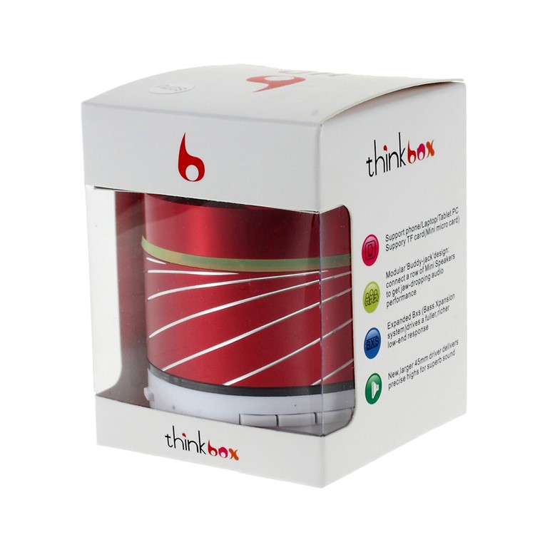 Red Gaoke S07 Metal Bluetooth Speaker with Mic Support USB Flash Driver / TF Card / AUX-9