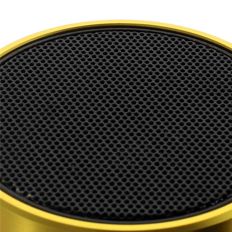 Gold Color Gaoke S07 Metal Bluetooth Speaker with Mic Support USB Flash Driver / TF Card / AUX-7