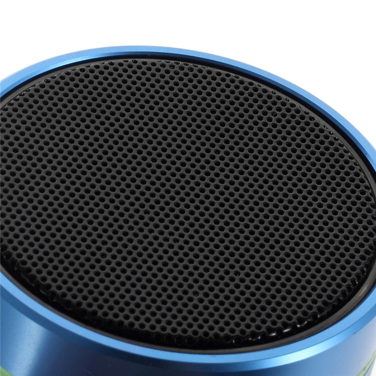 Blue Gaoke S07 Metal Bluetooth Speaker with Mic Support USB Flash Driver / TF Card / AUX-7
