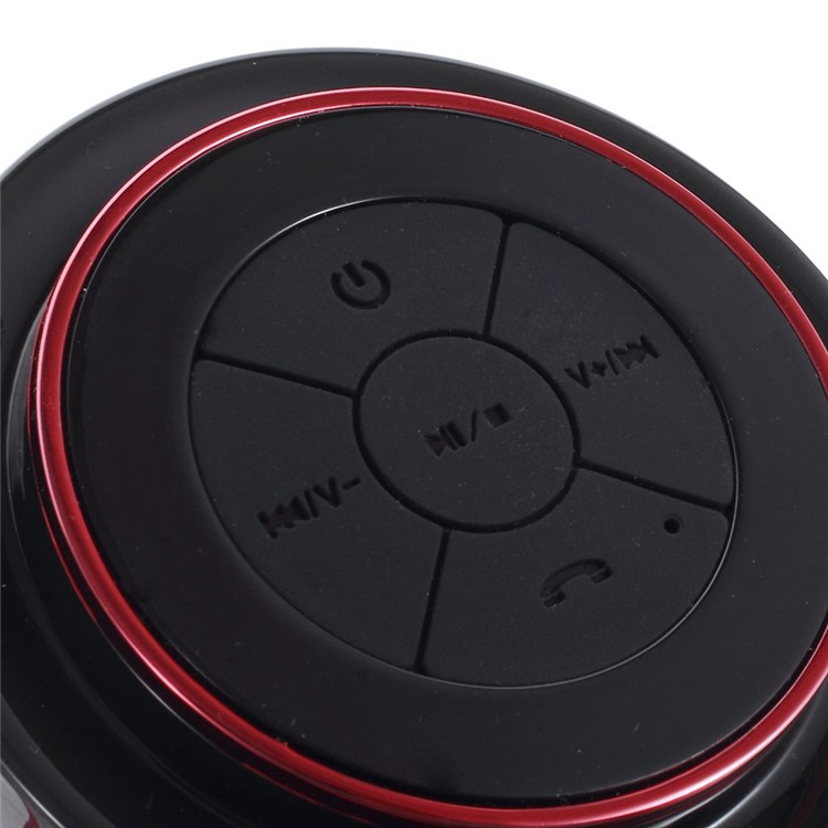 IP67 Waterproof Portable Handsfree Bluetooth Speaker with Suction Cup - Red-3