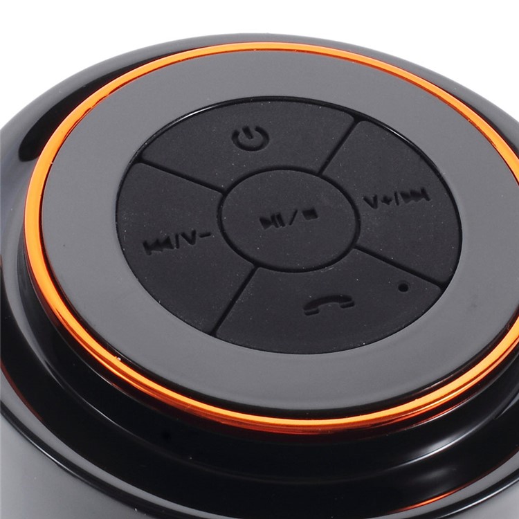 IP67 Waterproof Portable Handsfree Bluetooth Speaker with Suction Cup - Orange-4
