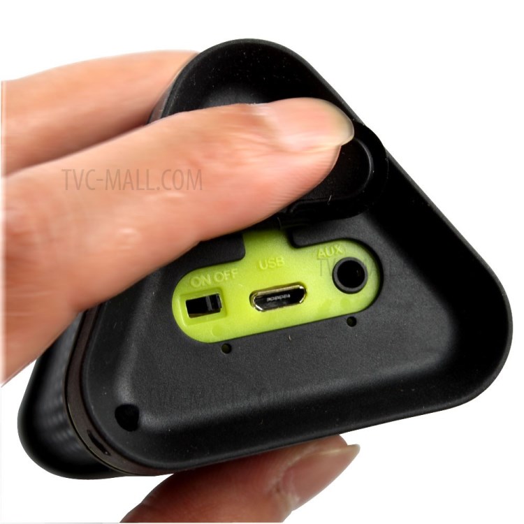 EARSON ER151 Portable Waterproof Shockproof Wireless Stereo Bluetooth Speaker w/ Microphone - Black-7
