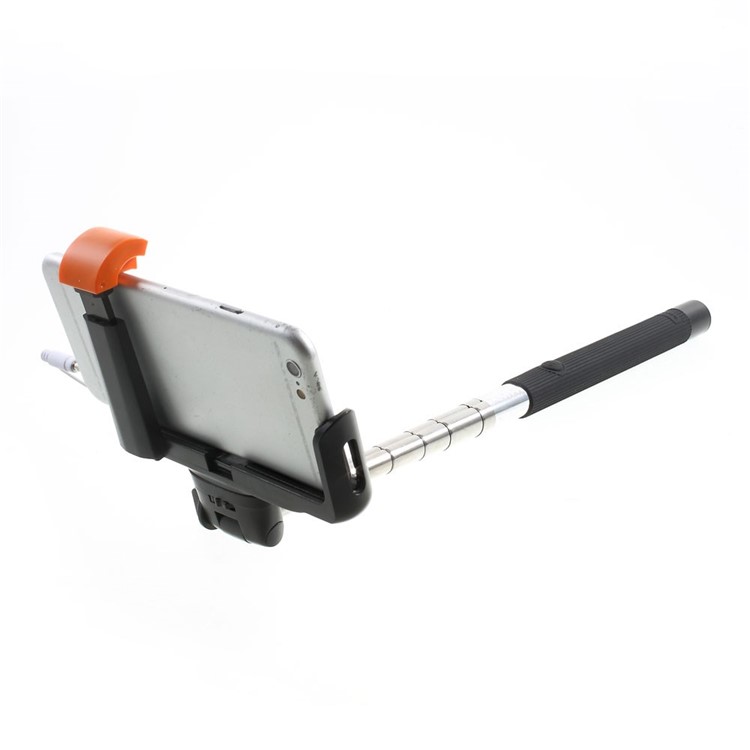 Black KJSTAR 3.5mm Audio Cable Handheld Extendable Monopod for iPhone Samsung HTC Sony etc (Z07-7)-3